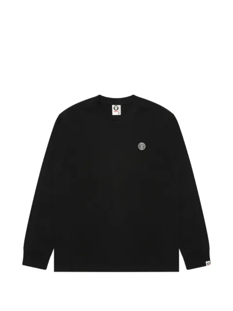 AAPE BY *A BATHING APE® Moonface logo-patch sweater Black AAPLTM1925XXQ