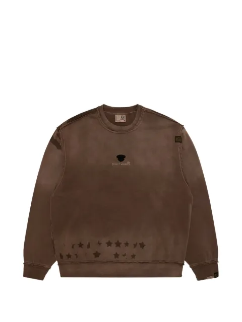 AAPE BY *A BATHING APE® AAPEUNVS graphic-print sweater Brown AAPSWMC379XXP
