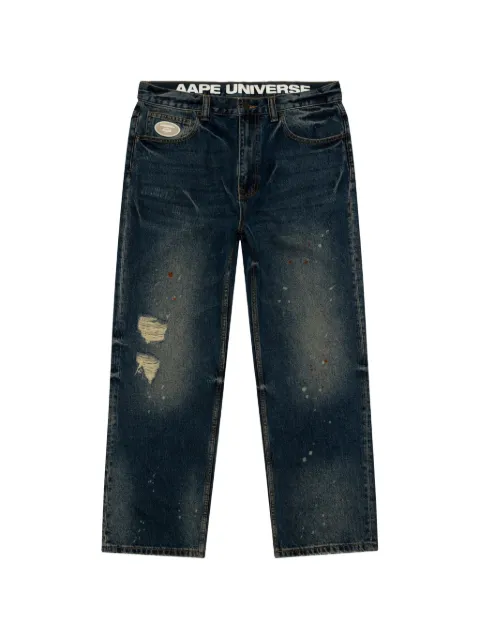 AAPE BY *A BATHING APE® distressed jeans Blue AAPPTMD642XXQ