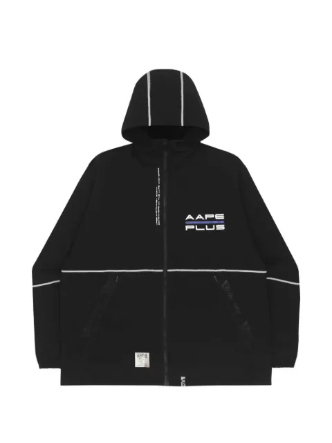 AAPE BY *A BATHING APE® logo-print hooded jacket Black AAPLJM7512XXI