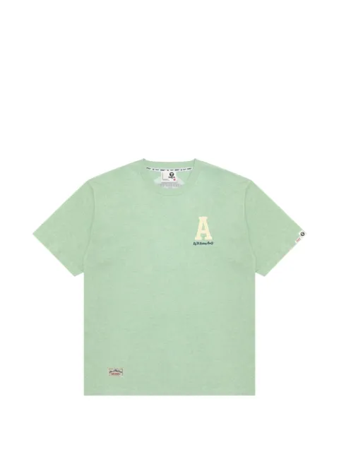 AAPE BY *A BATHING APE® letter-patch T-shirt Green AAPTEM1847XAQ