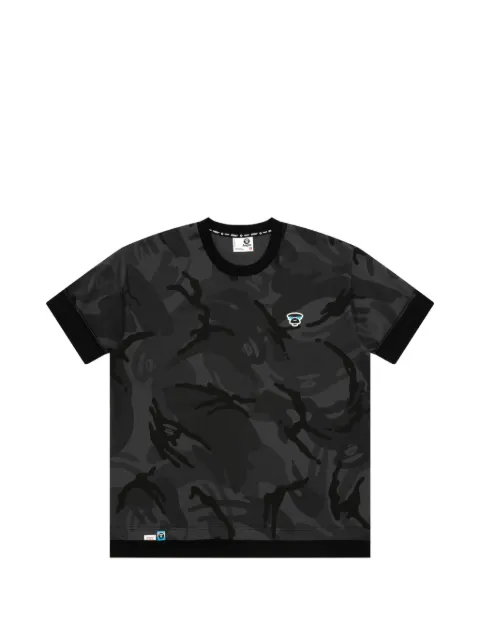 AAPE BY *A BATHING APE® camo-print logo-patch T-shirt Black AAPTEM1877XAQ