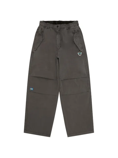 AAPE BY *A BATHING APE® Moonface logo-patch trousers Black AAPPTMD610XXQ