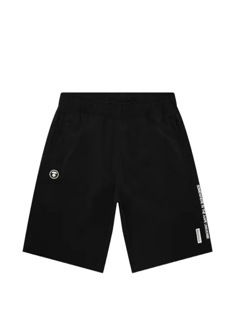 AAPE BY *A BATHING APE® Moonface logo shorts Black AAPSPMB671XXO