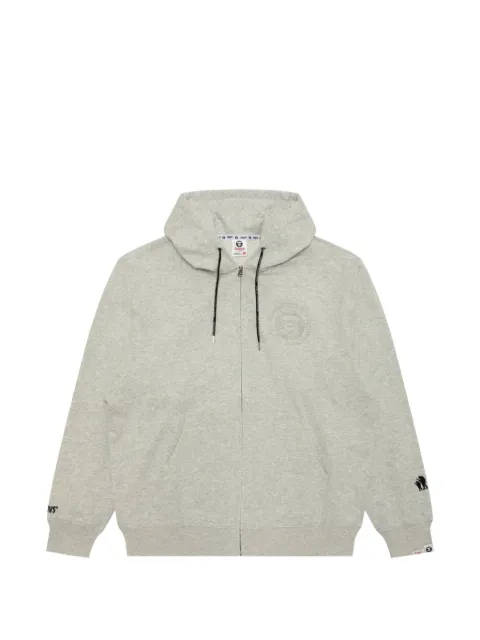 AAPE BY *A BATHING APE® Moonface zip-up hoodie Grey AAPSWMD315XAP