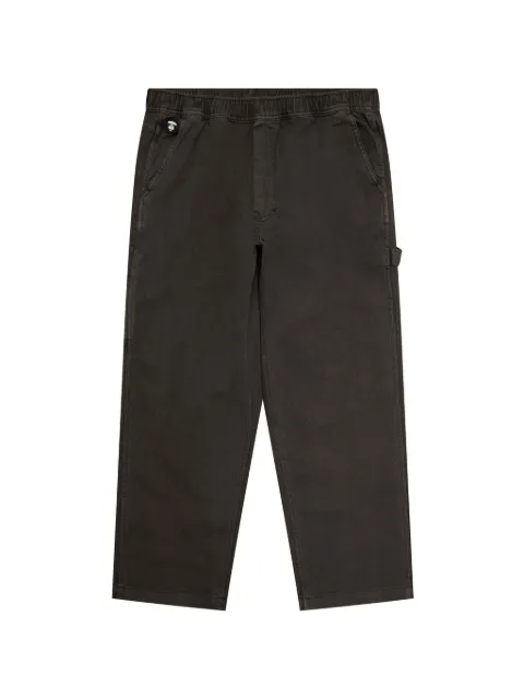 AAPE BY *A BATHING APE® AAPENOW Moonface logo-patch trousers Black AAPPTMC629XXP