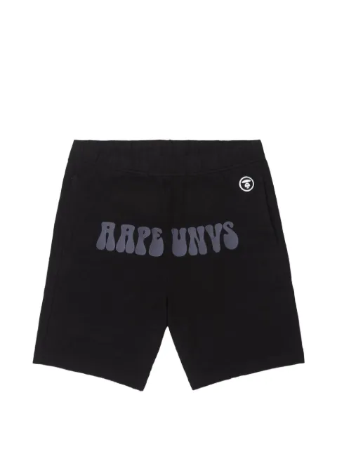 AAPE BY *A BATHING APE® Moonface patch jacquard shorts Black AAPSPM6996XXK