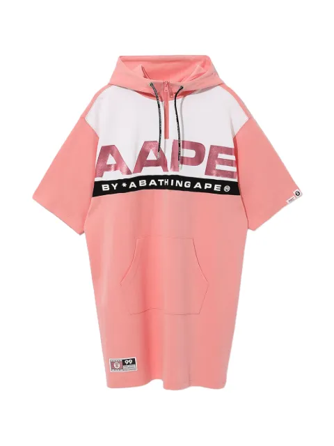 AAPE BY *A BATHING APE® logo-detail hooded mini dress Pink AAPDSW8320XXC
