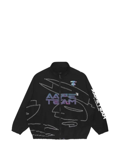 AAPE BY *A BATHING APE® Moonface gradient-print jacket Black AAPLJM7500XXI