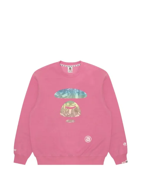 AAPE BY *A BATHING APE® Moonface camo-print sweatshirt Pink AAPSWMA326XXL