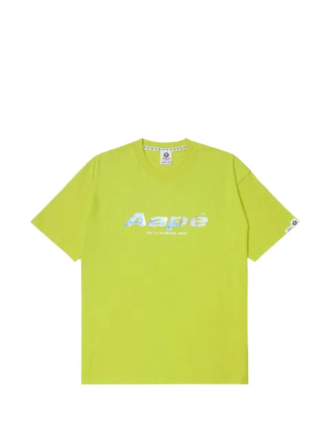 AAPE BY *A BATHING APE® logo-print cotton T-shirt Green AAPTEM1376XXL