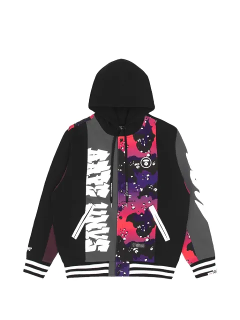AAPE BY *A BATHING APE® Moonface camo-print hoodie Black AAPSWM3951XXJ