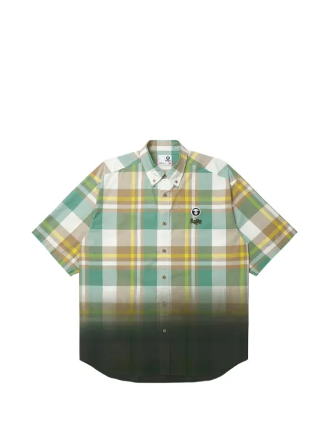 AAPE BY *A BATHING APE® gradient plaid shirt Green AAPSRM8444XXK