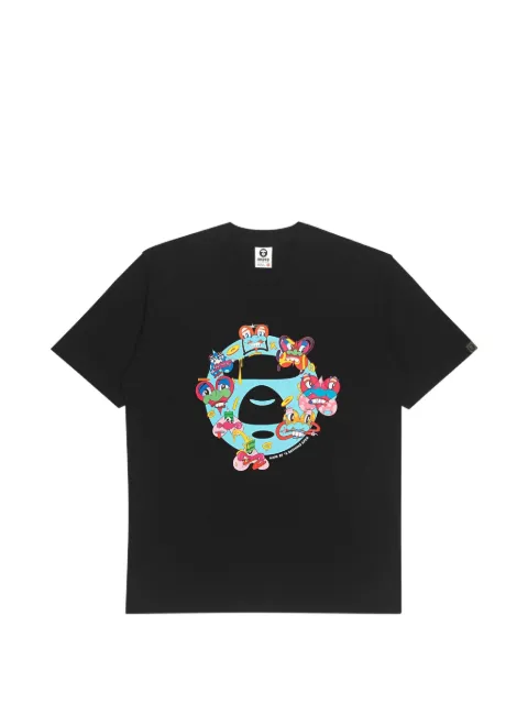 AAPE BY *A BATHING APE® x Eric Inkala Moonface graphic-print T-shirt Black AAPTEM9671XXK