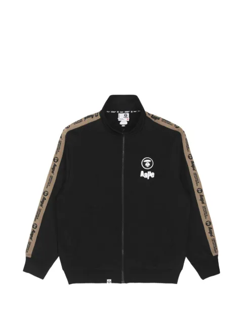 AAPE BY *A BATHING APE® Moonface logo-tape sweatshirt Black AAPSWM3987XXK