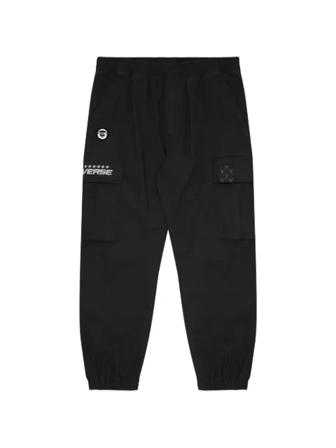 AAPE BY *A BATHING APE® Moonface patch cargo pants Black AAPPTM6959XXK