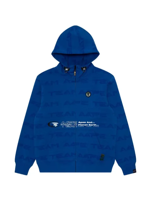 AAPE BY *A BATHING APE® Moonface zip-up hoodie Blue AAPSWM3953XXJ