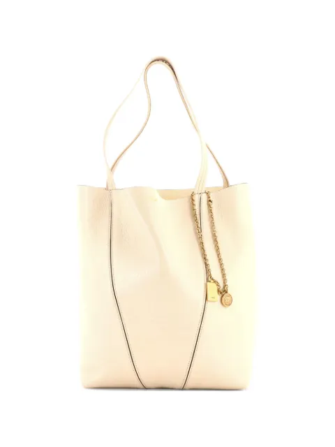 Chloé Pre-Owned Spin Leather Medium tote bag Neutrals QG8QBNF8TQJ5EI77