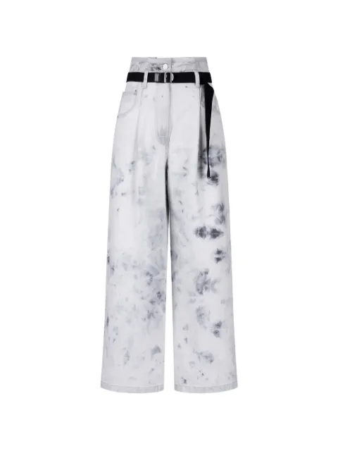 TOMBOY belted acid-wash jeans White 9106262058