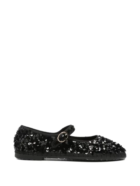 FLABELUS The Little Prince sequin-embellished ballet flats Black THELITTLEPRINCE