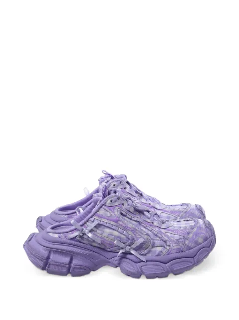 Balenciaga 3XL Check lace-up mules Purple 863452W3XPL