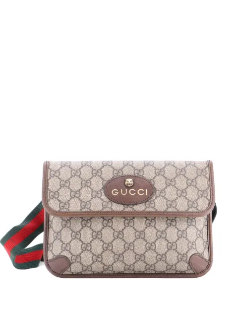 Gucci Pre-Owned Neo Vintage Flap Messenger GG Coated Canvas Small crossbody bag Brown VL4XRLNVA5GR6Y7Z
