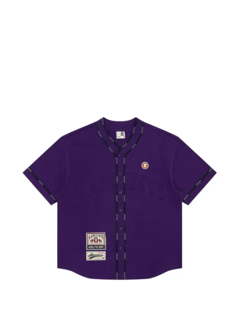 AAPE BY *A BATHING APE® patch baseball T-shirt Purple AAPTEM1473XXM