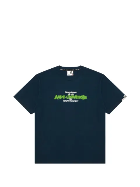 AAPE BY *A BATHING APE® AAPEUNVS graphic-print T-shirt Blue AAPTEM1883XXQ