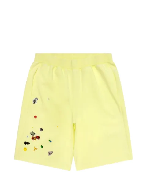 AAPE BY *A BATHING APE® sticker-print track shorts Yellow AAPSPMD617XAQ