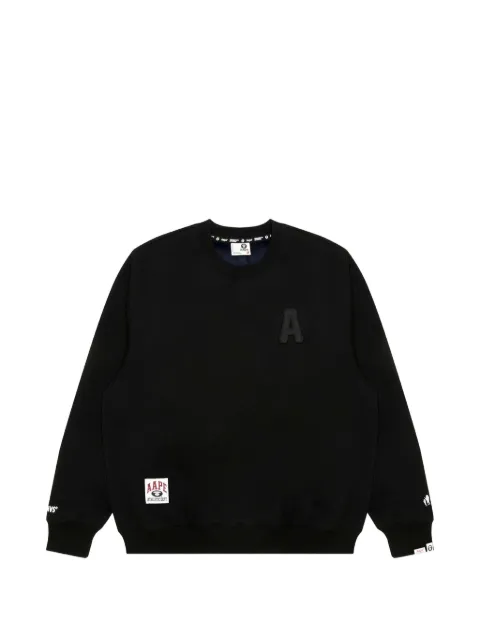 AAPE BY *A BATHING APE® Patch crew-neck sweater Black AAPSWMC376XXP