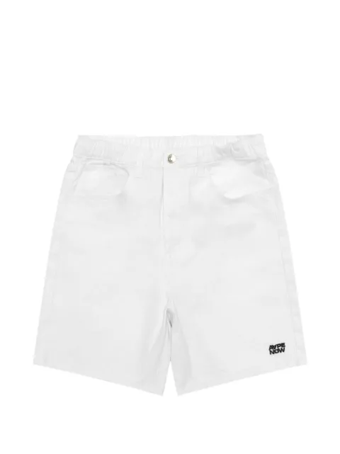 AAPE BY *A BATHING APE® AAPENOW moonface denim shorts White AAPSPMC678XXQ