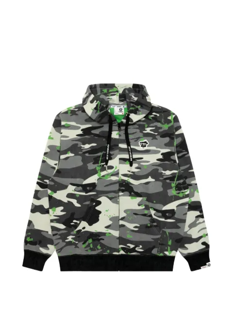 AAPE BY *A BATHING APE® Moonface camo-print hoodie Grey AAPSWMC395XXP