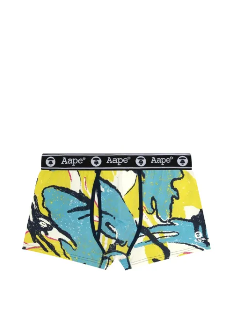 AAPE BY *A BATHING APE® camo-pattern logo-waistband boxers Blue AAPUWM5240XCQ