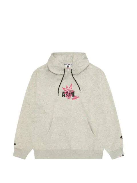 AAPE BY *A BATHING APE® Aapeunvs moonface graphic hoodie Grey AAPSWMD313XAP