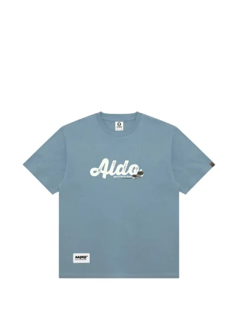 AAPE BY *A BATHING APE® AAPER graphic-print cotton T-shirt Blue AAPTEM1825XXQ
