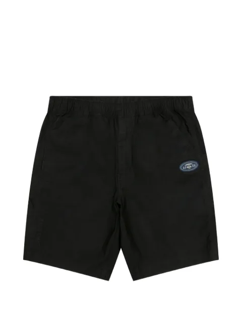AAPE BY *A BATHING APE® AAPEUNVS Moonface logo-patch cotton cargo shorts Black AAPSPMB690XXO