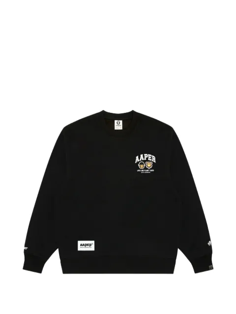 AAPE BY *A BATHING APE® AAPER crew-neck sweatshirt Black AAPSWMC366XXP