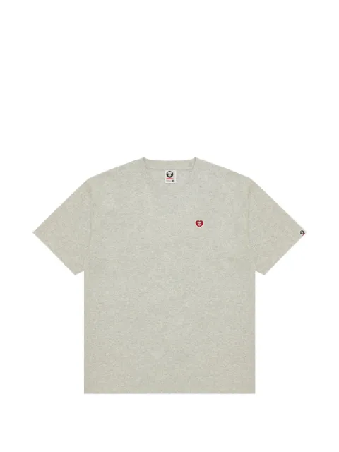 AAPE BY *A BATHING APE® moonface-patch T-shirt Grey AAPTEM1807XAQ