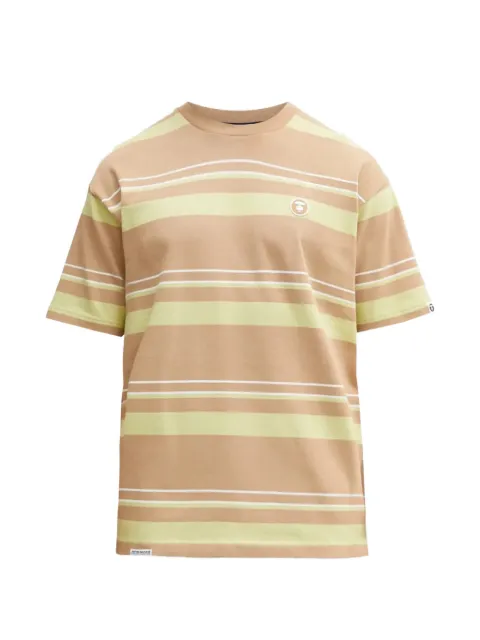 AAPE BY *A BATHING APE® Moonface striped T-shirt Brown AAPTEM1605XXO