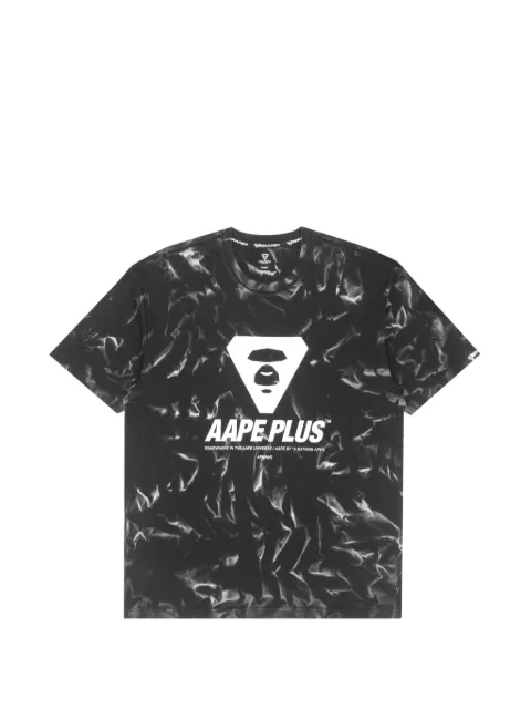 AAPE BY *A BATHING APE® moonface logo-print T-shirt Black AAPTEM0976XXI