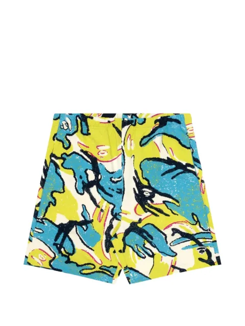 AAPE BY *A BATHING APE® graphic-print logo-patch shorts Yellow AAPSPMA697XXM