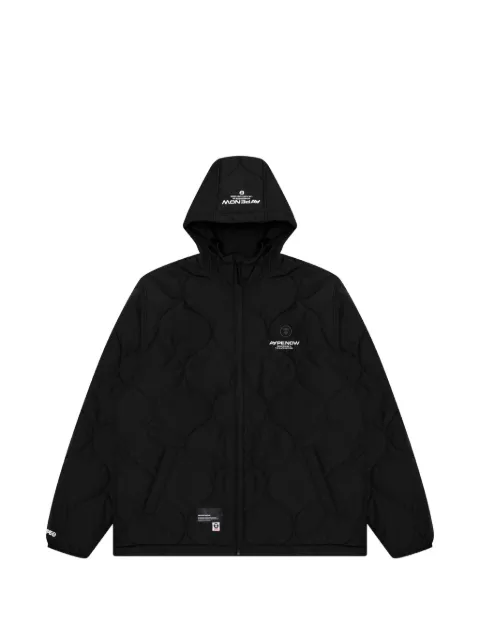 AAPE BY *A BATHING APE® moonface patch quilted jacket Black AAPJKM7625XXL