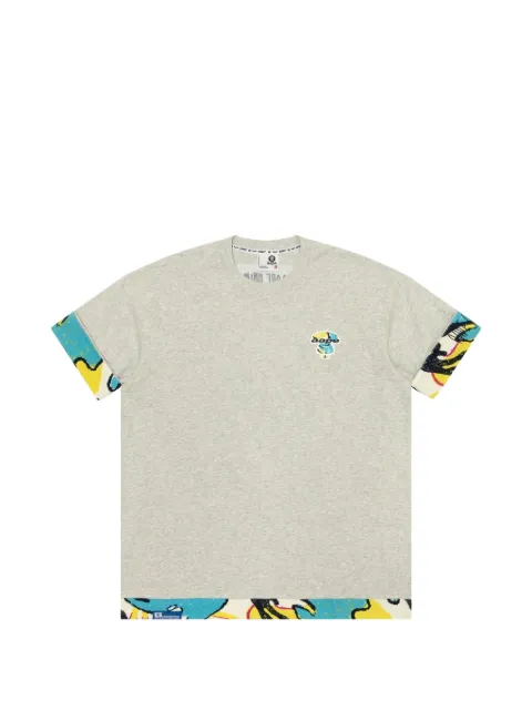 AAPE BY *A BATHING APE® Moonface contrasting-trimmed T-shirt Grey AAPTEM1461XAM