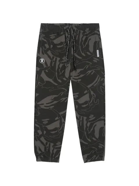 AAPE BY *A BATHING APE® Moonface camo-print track pants Black AAPPTMA626XXL