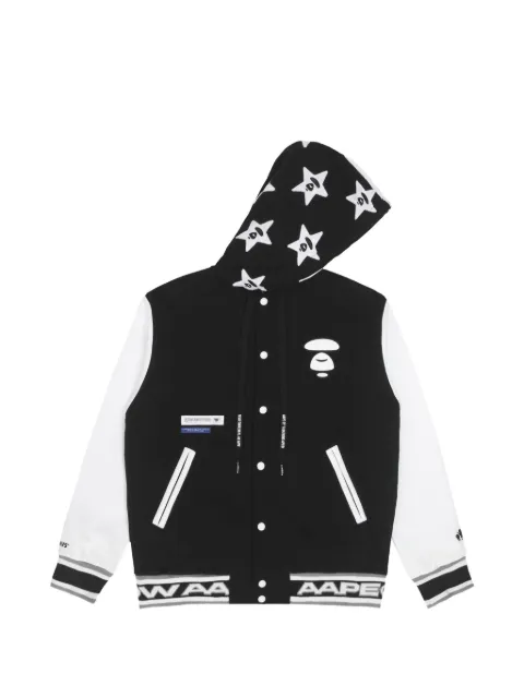 AAPE BY *A BATHING APE® Moonface hooded jacket Black AAPSWM3950XXJ
