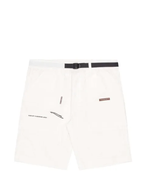 AAPE BY *A BATHING APE® Moonface belted shorts Black AAPSPM6848XXI