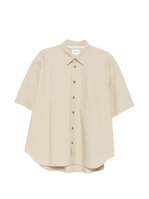 Norse Projects Espevik short-sleeve chest-pocket shirt Brown N400868