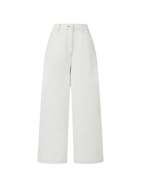 TOMBOY contrast-stitch jeans White 9106262205