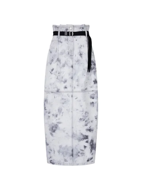 TOMBOY belted ice-wash skirt White 9106262558