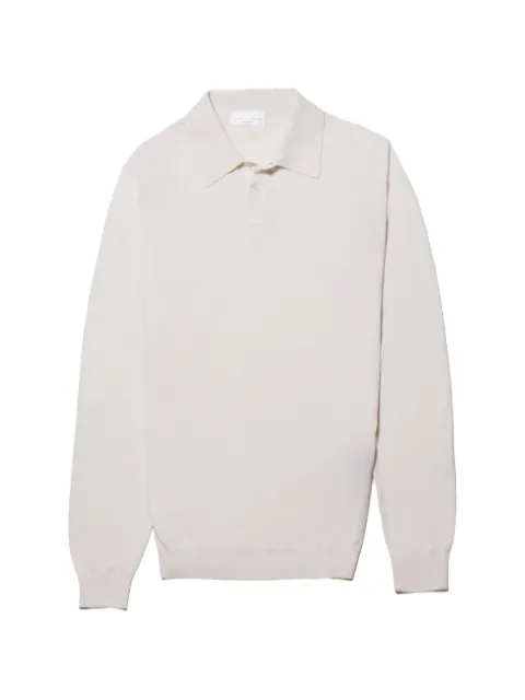 Roberto Collina long-sleeve polo shirt Neutrals 261MYA10004